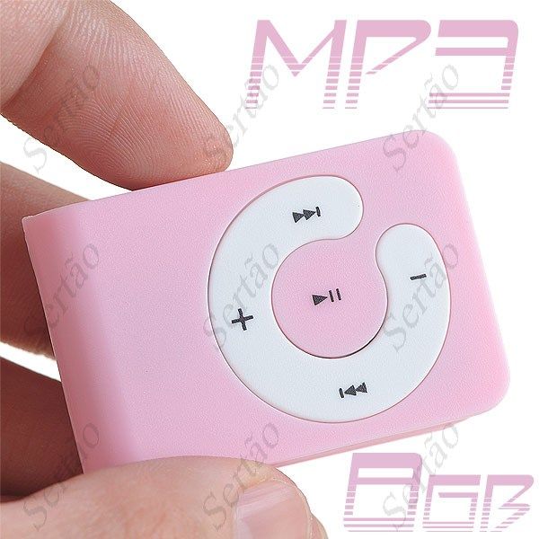 MP3 Clipe - Rosa + Cartão 8GB