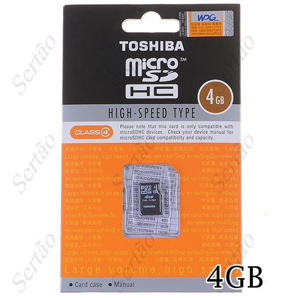 Cartão de Memória TOSHIBA 4GB